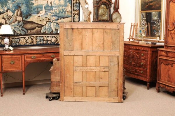 18th Century French Louis XVI Painted & Gilt Trumeau Mirror with Oil on Canvas Landscape Painting - Image 13