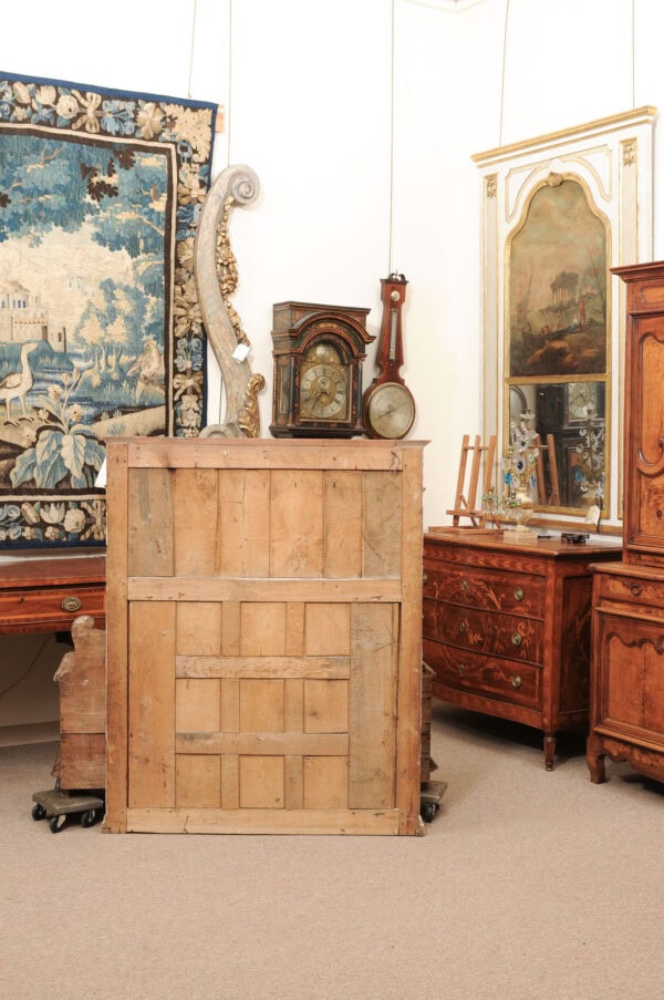 18th Century French Louis XVI Painted & Gilt Trumeau Mirror with Oil on Canvas Landscape Painting - Image 14