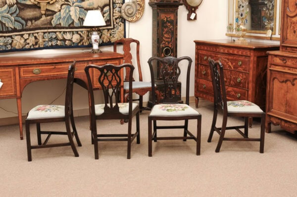 Set of 8 English Chippendale Style Mahogany Dining Chairs (2 arms & 6 sides), Late 19th Century - Image 13