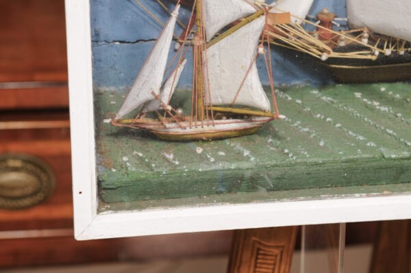 19th Century French Sailboat Diorama - Image 13