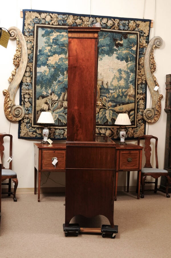 Fine Late 18th Century George III Tulipwood Cross-banded Mahogany Secretary Bookcase with Boxwood Parquetry Inlay, Hyde Park Collection - Image 13