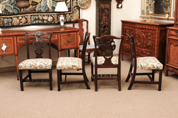 Set of 4 Irish George III Mahogany Side Chairs, Late 18th Century, Hyde Park Collection ( Priced as Pairs ) - Image 13