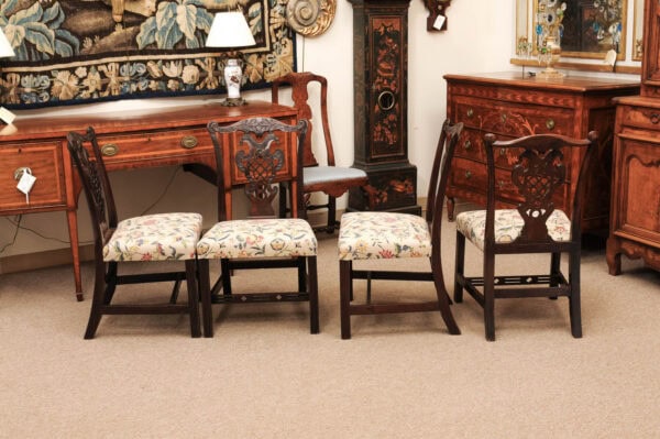 Set of 4 Irish George III Mahogany Side Chairs, Late 18th Century, Hyde Park Collection ( Priced as Pairs ) - Image 14