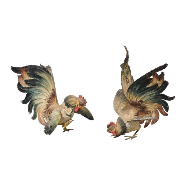 Pair of Late 18th Century Italian Painted Tole Roosters - Image 15