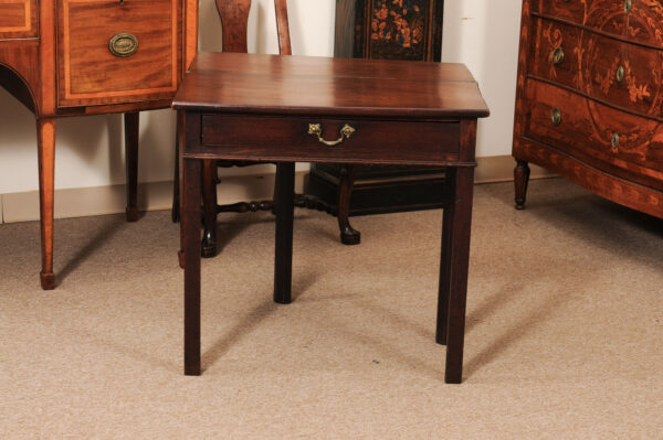 18th Century English George II Mahogany Card Table  with Flip Top and Square Straight Legs - Image 17