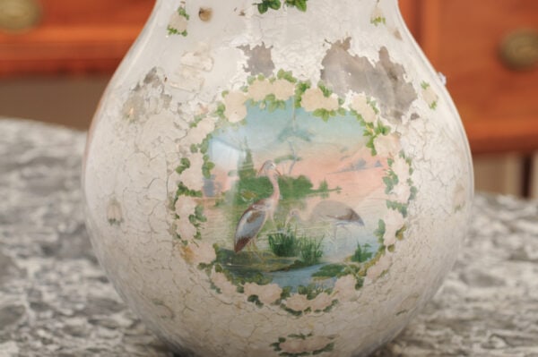 19th Century Italian Eglomise Painted Glass Vase ca. 1800 - Image 14