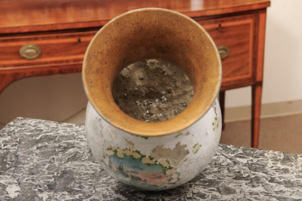 19th Century Italian Eglomise Painted Glass Vase ca. 1800 - Image 15