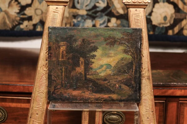 Pair of 18th Century Italian Oil on Canvas Landscape Paintings - Image 13