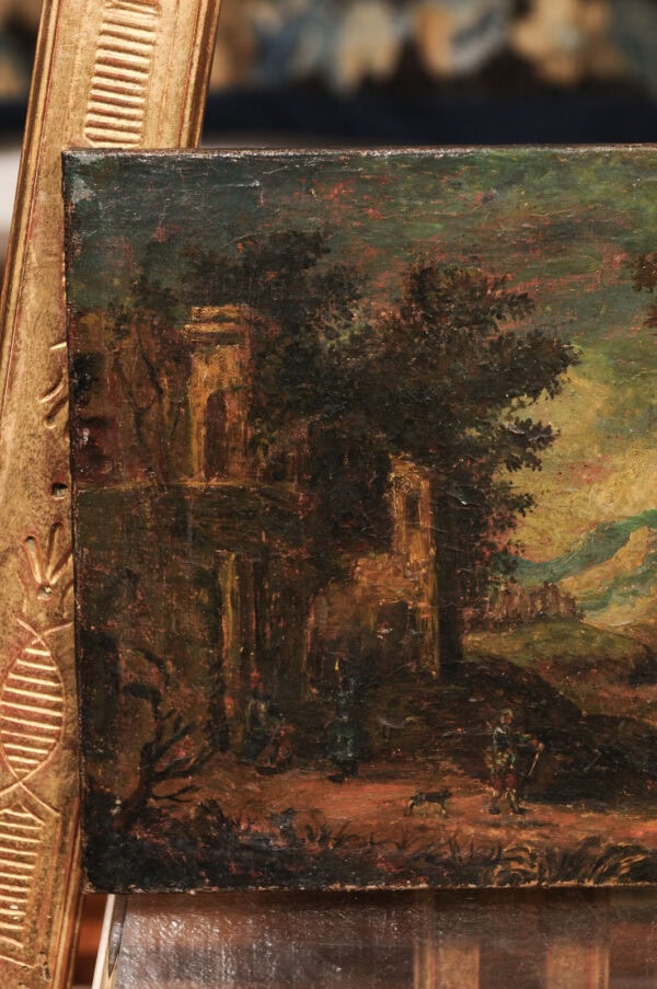 Pair of 18th Century Italian Oil on Canvas Landscape Paintings - Image 14