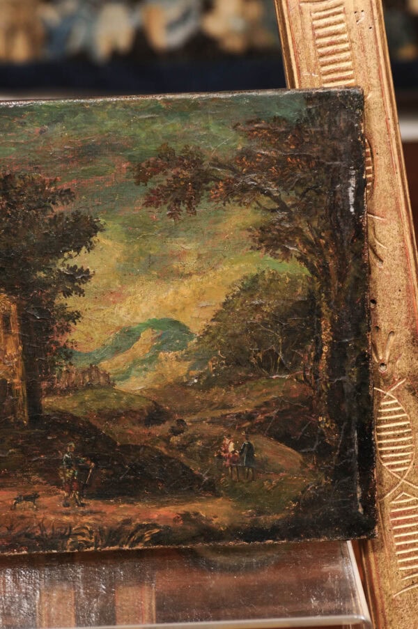 Pair of 18th Century Italian Oil on Canvas Landscape Paintings - Image 15