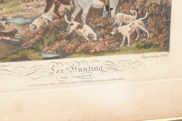 Set of 4 Framed 19th Century English Fox Hunting Engravings - Image 8
