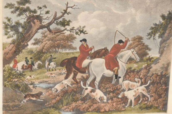 Set of 4 Framed 19th Century English Fox Hunting Engravings - Image 9