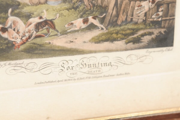 Set of 4 Framed 19th Century English Fox Hunting Engravings - Image 13