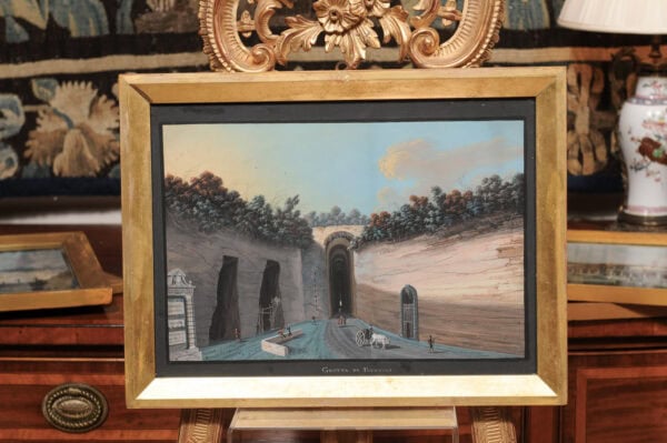 Set of 5 Framed 19th Century Italian Neapolitan Gouache Landscape Paintings - Image 13