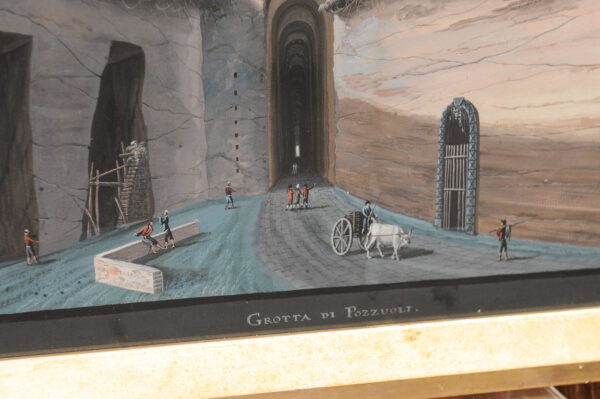 Set of 5 Framed 19th Century Italian Neapolitan Gouache Landscape Paintings - Image 15