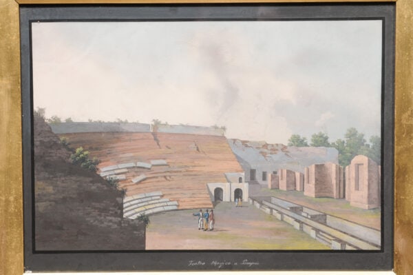 Set of 5 Framed 19th Century Italian Neapolitan Gouache Landscape Paintings - Image 29