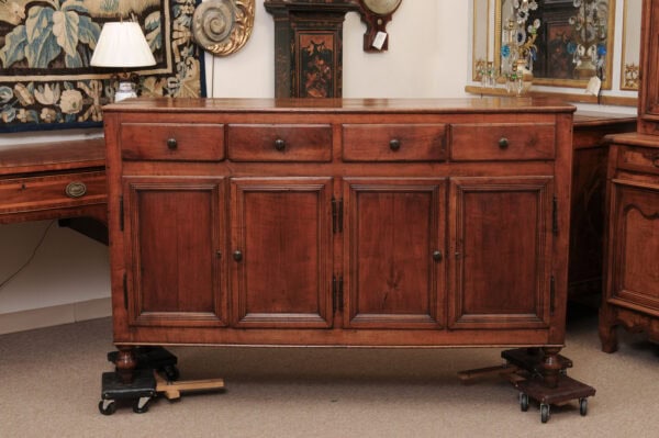 19th Century Italian Walnut Enfilade with 4 Doors & 4 Drawers ca. 1850 - Image 13