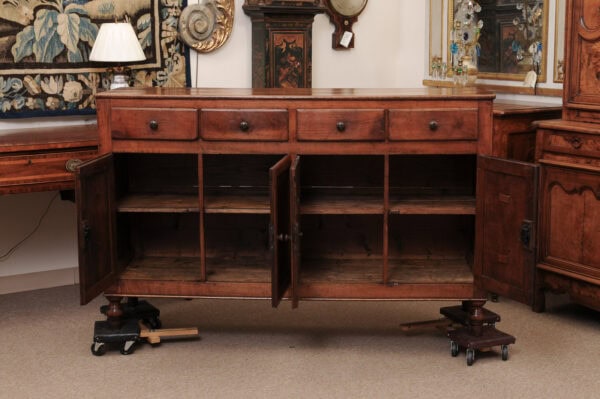 19th Century Italian Walnut Enfilade with 4 Doors & 4 Drawers ca. 1850 - Image 14