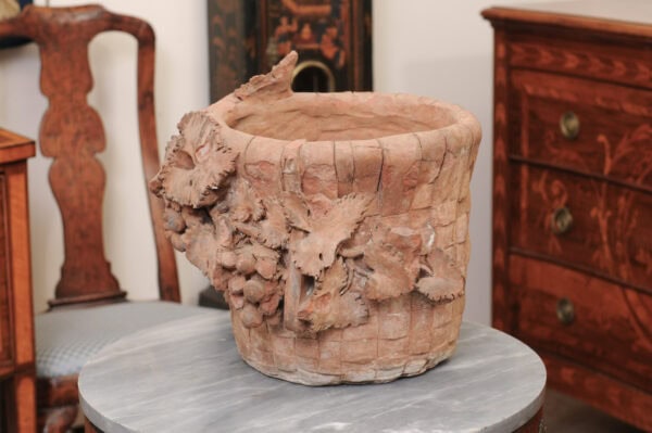Large Terracotta Garden Urn with Sculptural Elements, Italy ca 1890 - Image 13