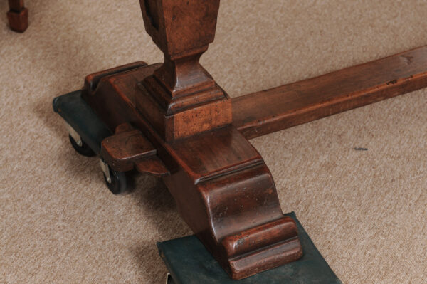 Large Tuscan Walnut Trestle Dining Table - Image 15