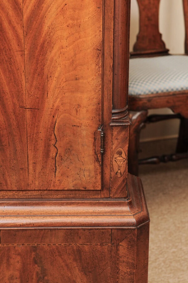 18th Century Scottish Mahogany Longcase Clock with Painted Face - Image 14