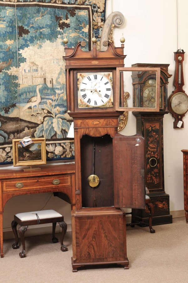 18th Century Scottish Mahogany Longcase Clock with Painted Face - Image 16