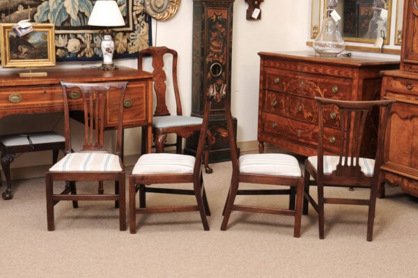 Set of 4 George III Chippendale Mahogany Side Chairs, England, Late 18th Century. PRICE PER PAIR. ONE PAIR AVAILABLE. - Image 14