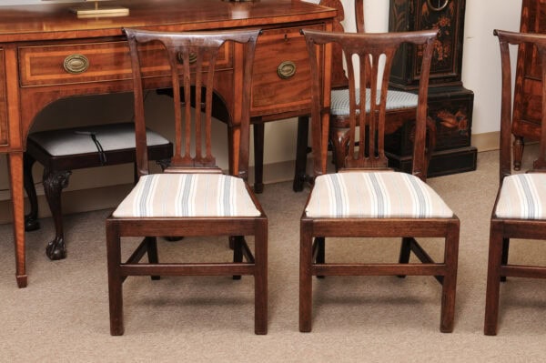 Set of 4 George III Chippendale Mahogany Side Chairs, England, Late 18th Century. PRICE PER PAIR. ONE PAIR AVAILABLE. - Image 17