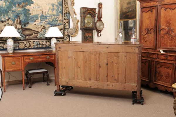 Piedmont Northern Italy Empire Walnut Credenza with Lozenge Detail, 2 Drawers and 2 Cabinet Doors Below - Image 9