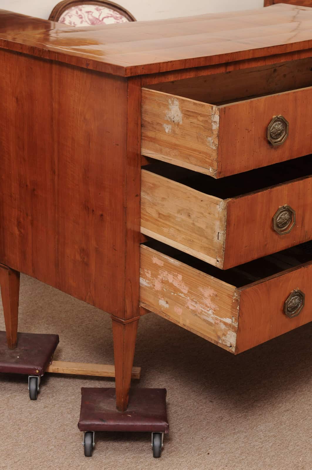 Fruitwood Tuscan Three Drawer Neoclassical Commode ca. 1790 - Image 5