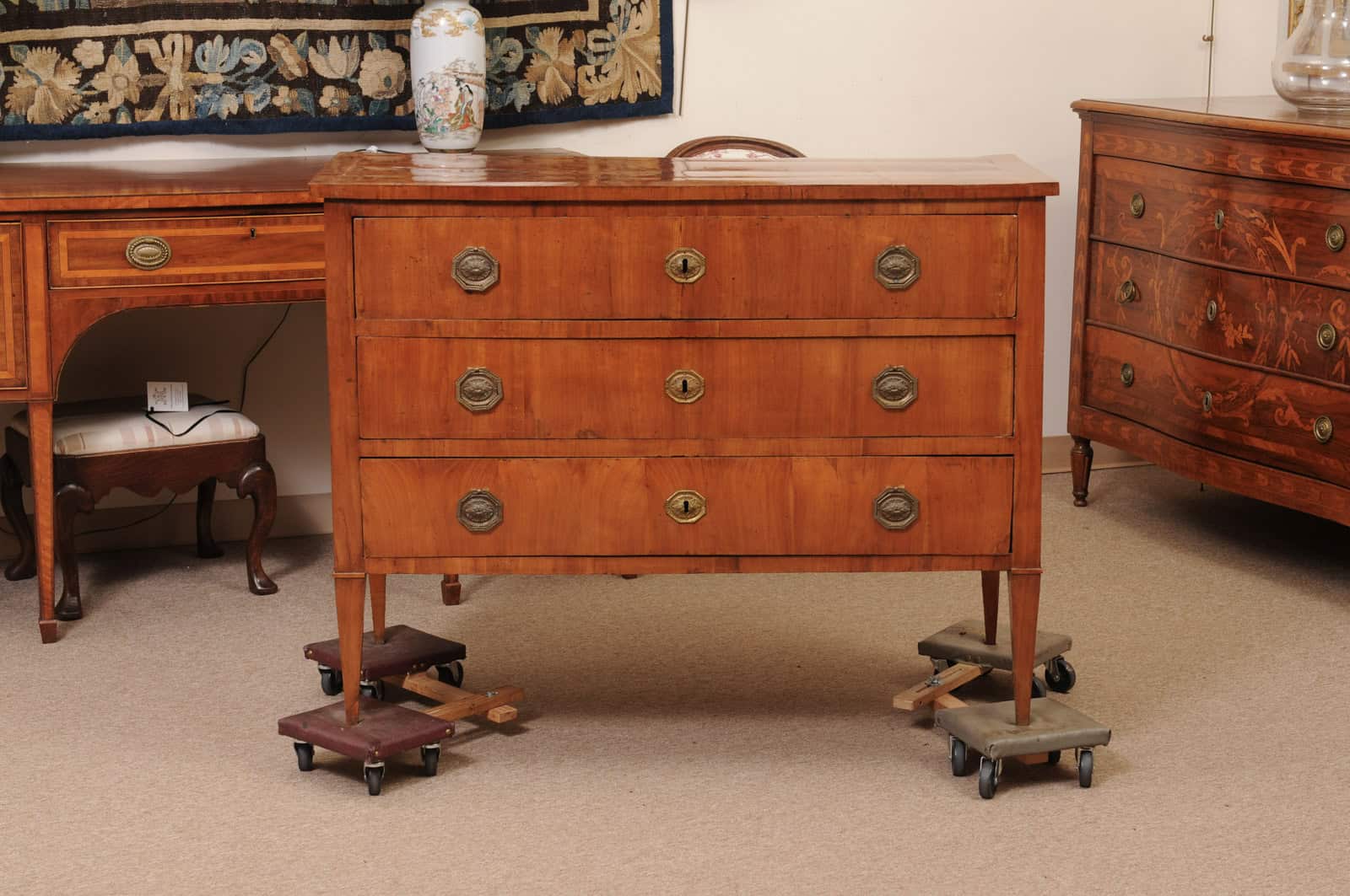 Fruitwood Tuscan Three Drawer Neoclassical Commode ca. 1790 - Image 13