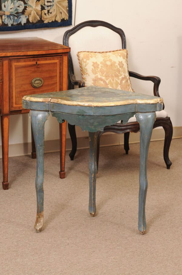 19th Century Spanish Blue Painted Corner Cupboard - Image 3