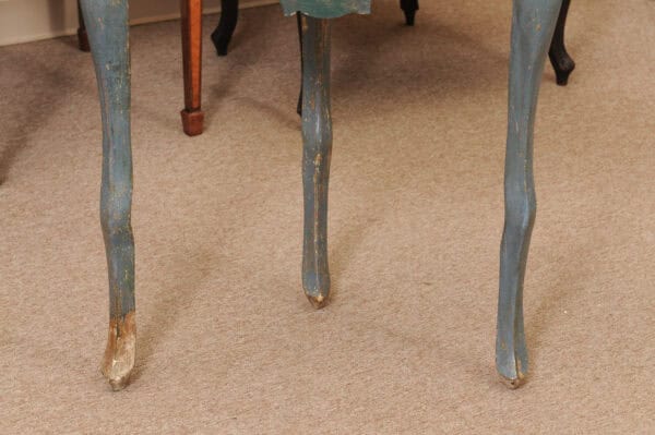 19th Century Spanish Blue Painted Corner Cupboard - Image 4