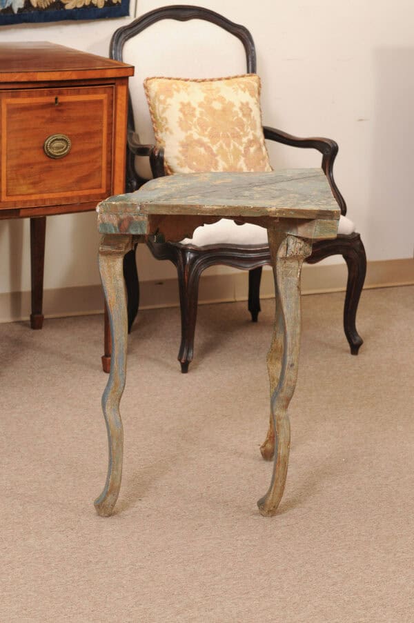 19th Century Spanish Blue Painted Corner Cupboard - Image 12