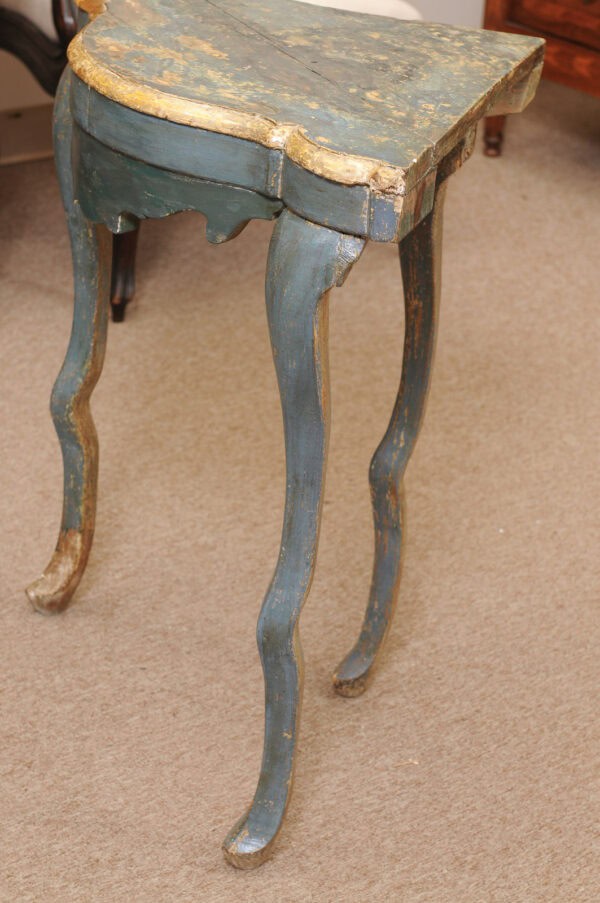 19th Century Spanish Blue Painted Corner Cupboard - Image 14