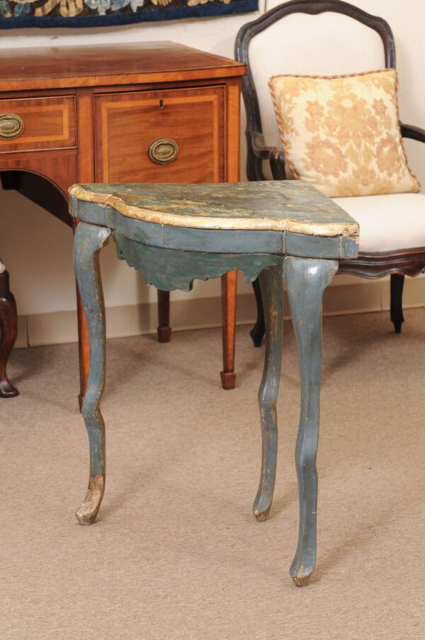19th Century Spanish Blue Painted Corner Cupboard - Image 15