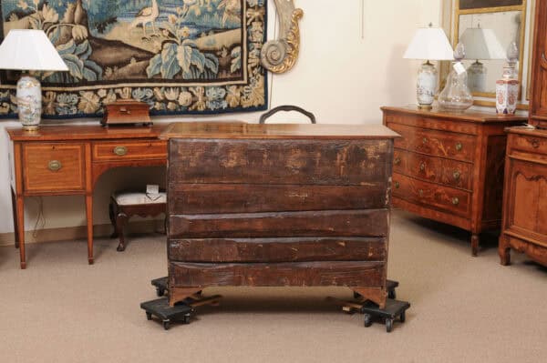 18th Century Italian Walnut Commode with 4 Drawers & Ebonized Detail - Image 9