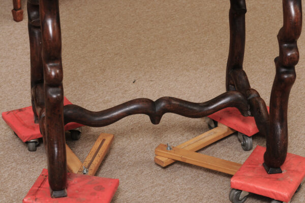 Early 18th Century French Louis XIV Walnut Mutton Bone Table with Drawer & Stretcher - Image 15