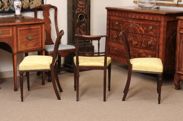 Set of Six (6) 19th Century English Regency Mahogany Dining Chairs - Image 15