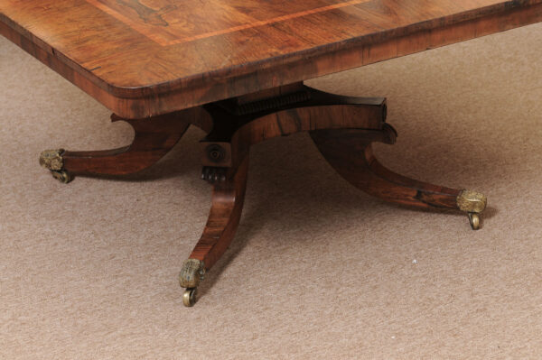 Square 19th Century English Rosewood Coffee Table (cut down from original dining height) - Image 5