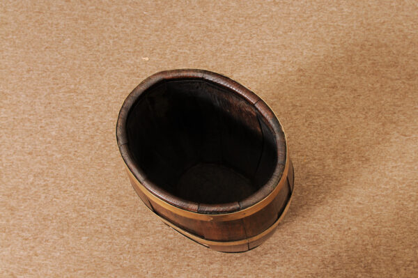 19th Century Oak Barrel with Brass Banding - Image 14