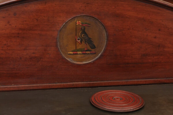 English George IV Mahogany Server / Console Table with Family Crest Detail, Slate Top and Cabriole Legs, Early 19th Century - Image 15