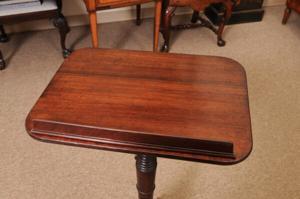 English George III Mahogany Music Stand with Tripod Base and Brass Castors, ca. 1800 - Image 13