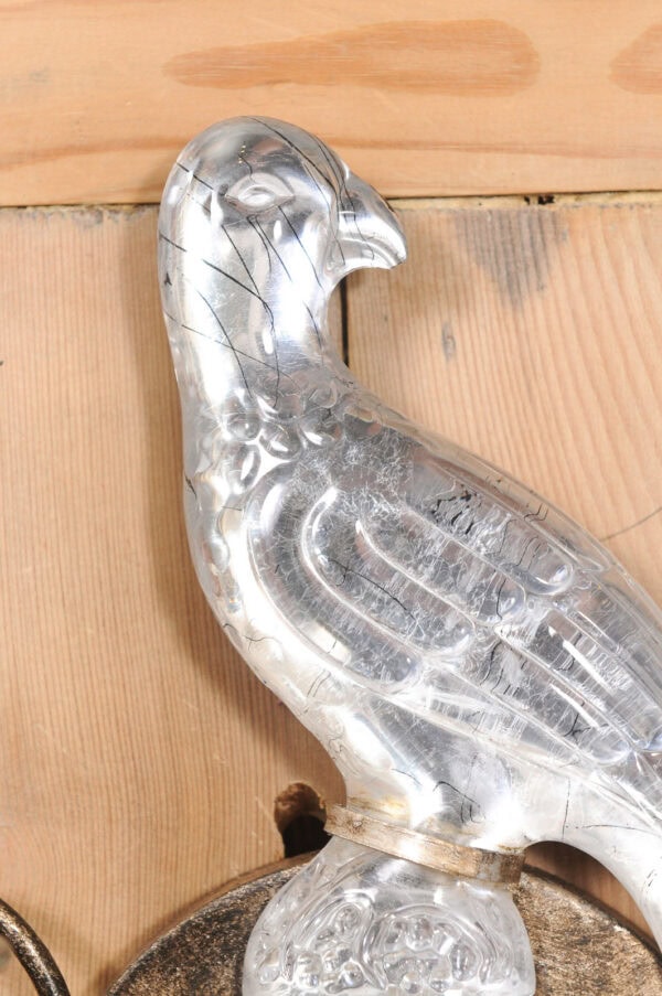 Pair of Crystal & Silver Gilt Tole 1 Light Wall Sconces with Birds, made in Italy - Image 18