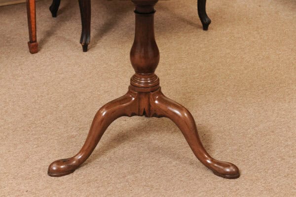 19th Century English Mahogany Tilt Top Table with Tripod Base - Image 4
