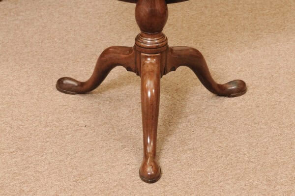 19th Century English Mahogany Tilt Top Table with Tripod Base - Image 9