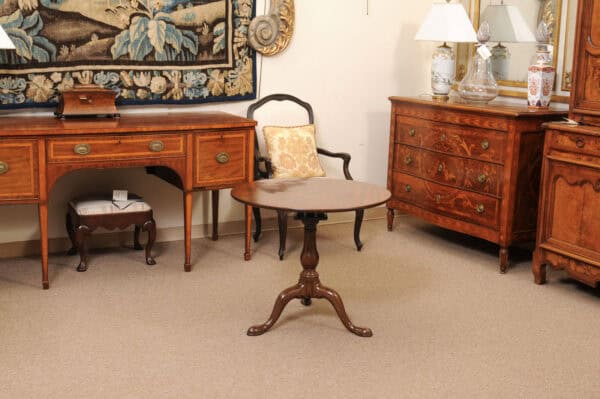 19th Century English Mahogany Tilt Top Table with Tripod Base - Image 11