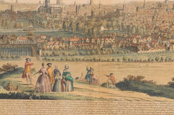 Large Framed 19th Century Horizontal Landscape Engraving, Titled "City of Norwich" - Image 14