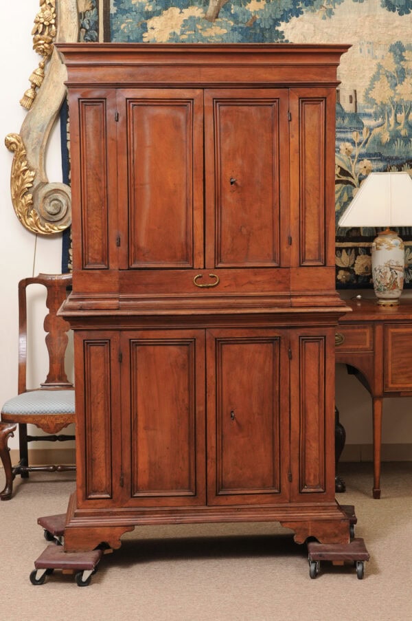 Italian 18th Century 4 Door Cabinet with Paneled Doors and Bracket Feet - Image 13