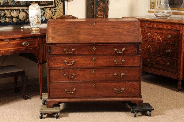 18th Century English Georgian Mahogany Slant Front Bureau - Image 15
